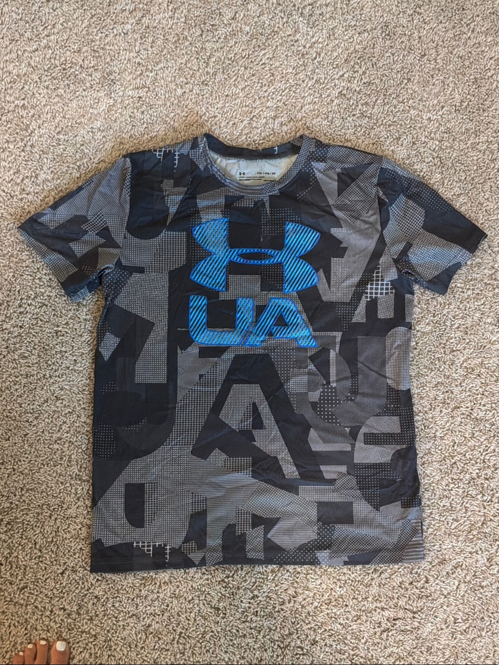 Under Armour Black Graphic Tee with Blue Logo